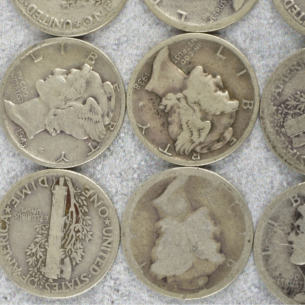American Mercury Head Dimes