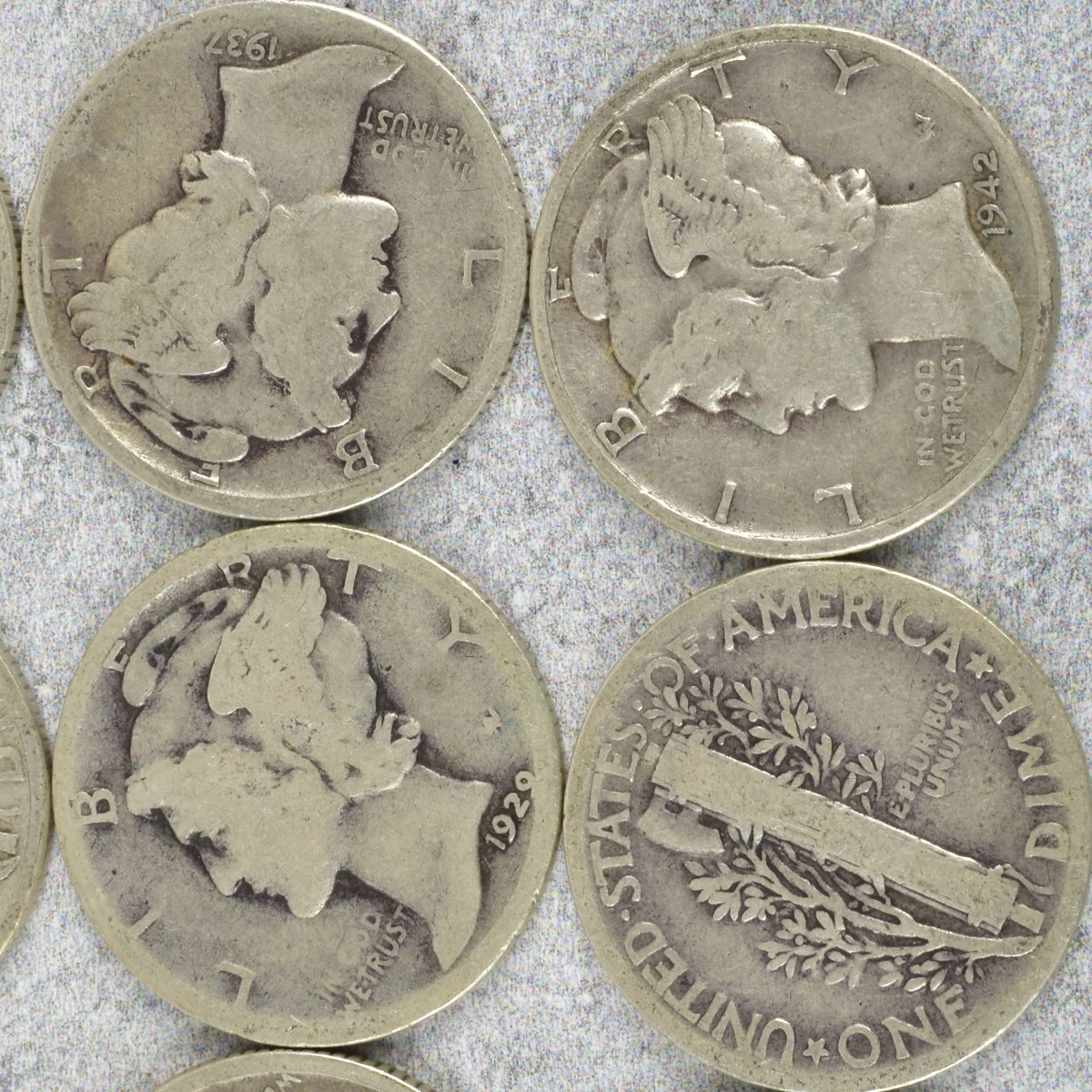 American Mercury Head Dimes