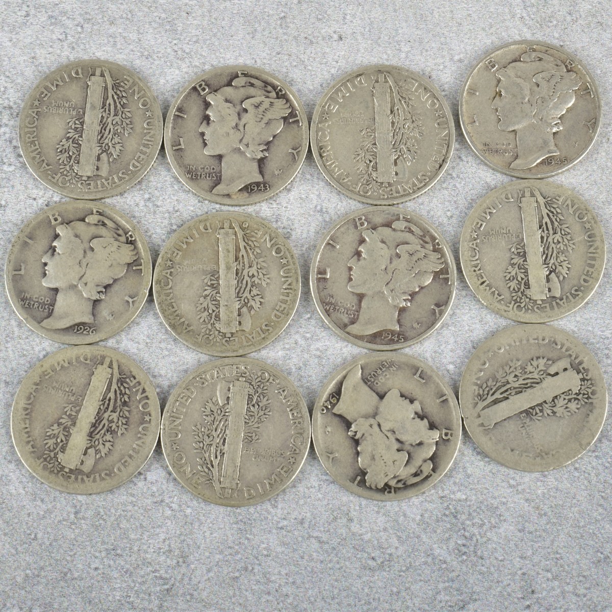 American Mercury Head Dimes