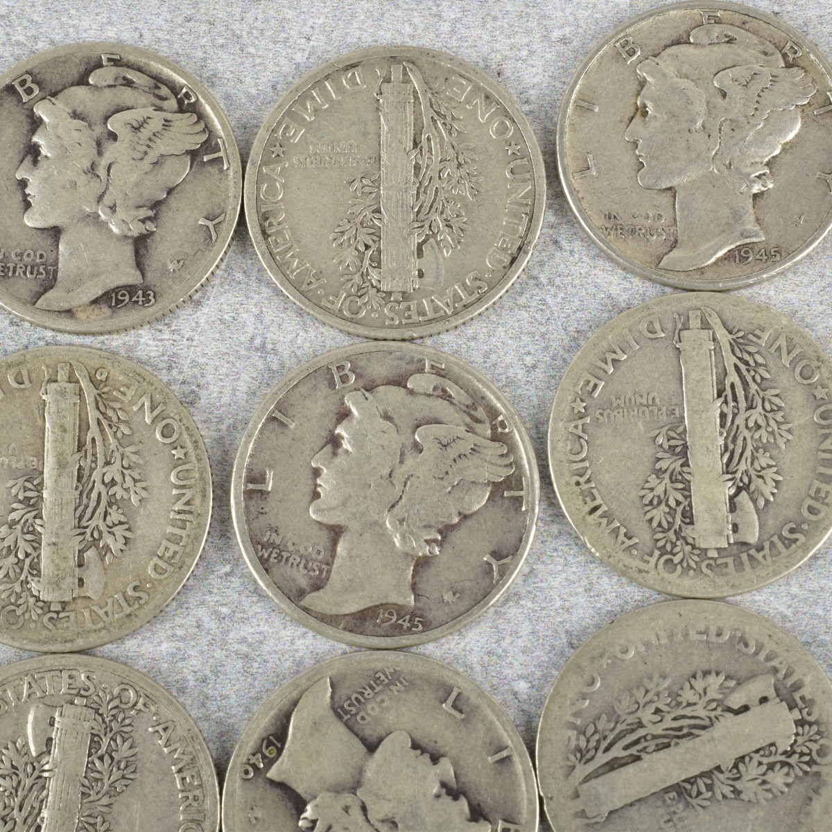 American Mercury Head Dimes
