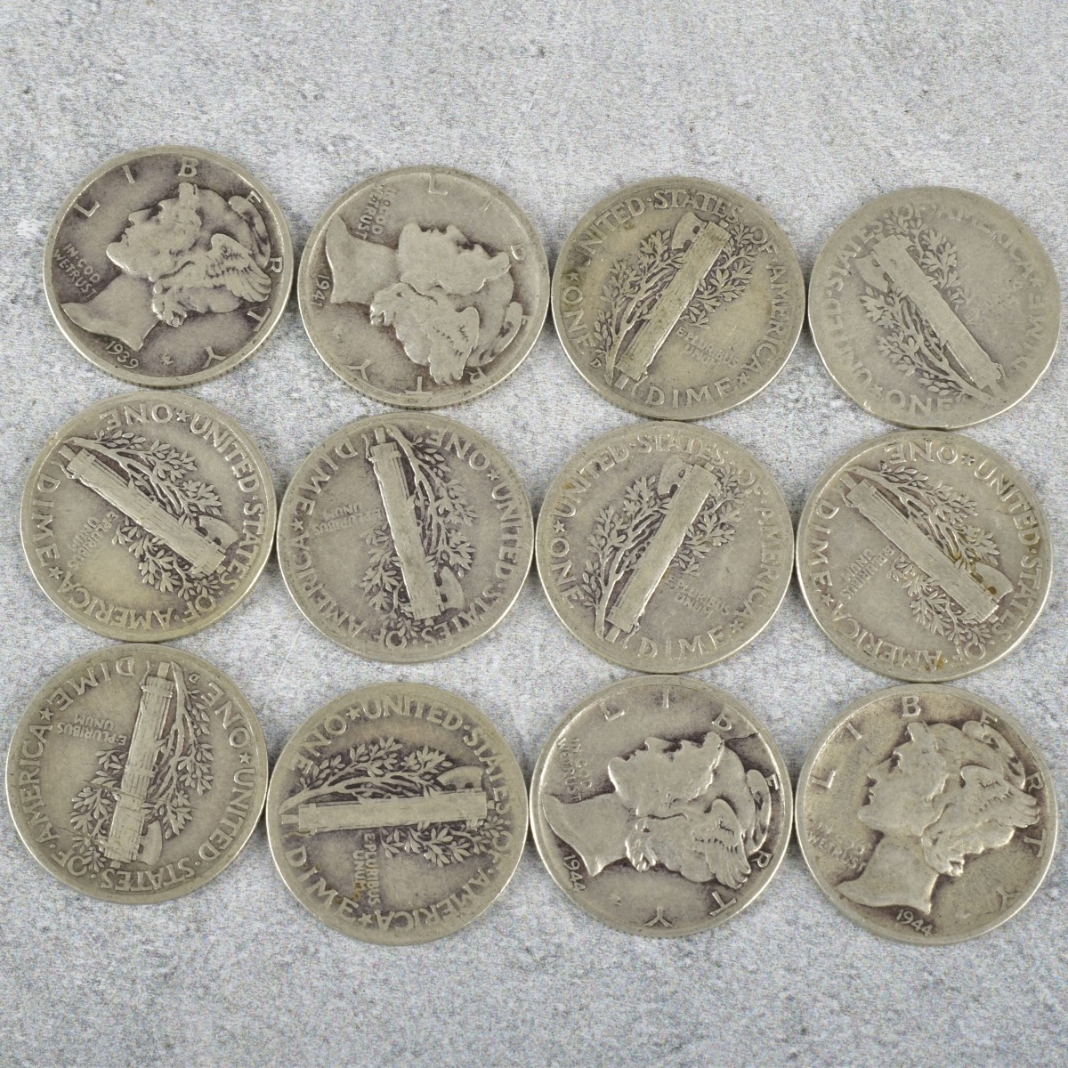 American Mercury Head Dimes