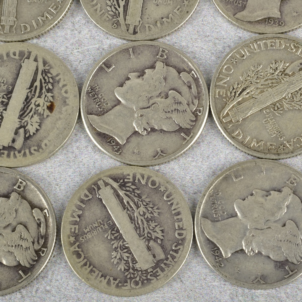 American Mercury Head Dimes