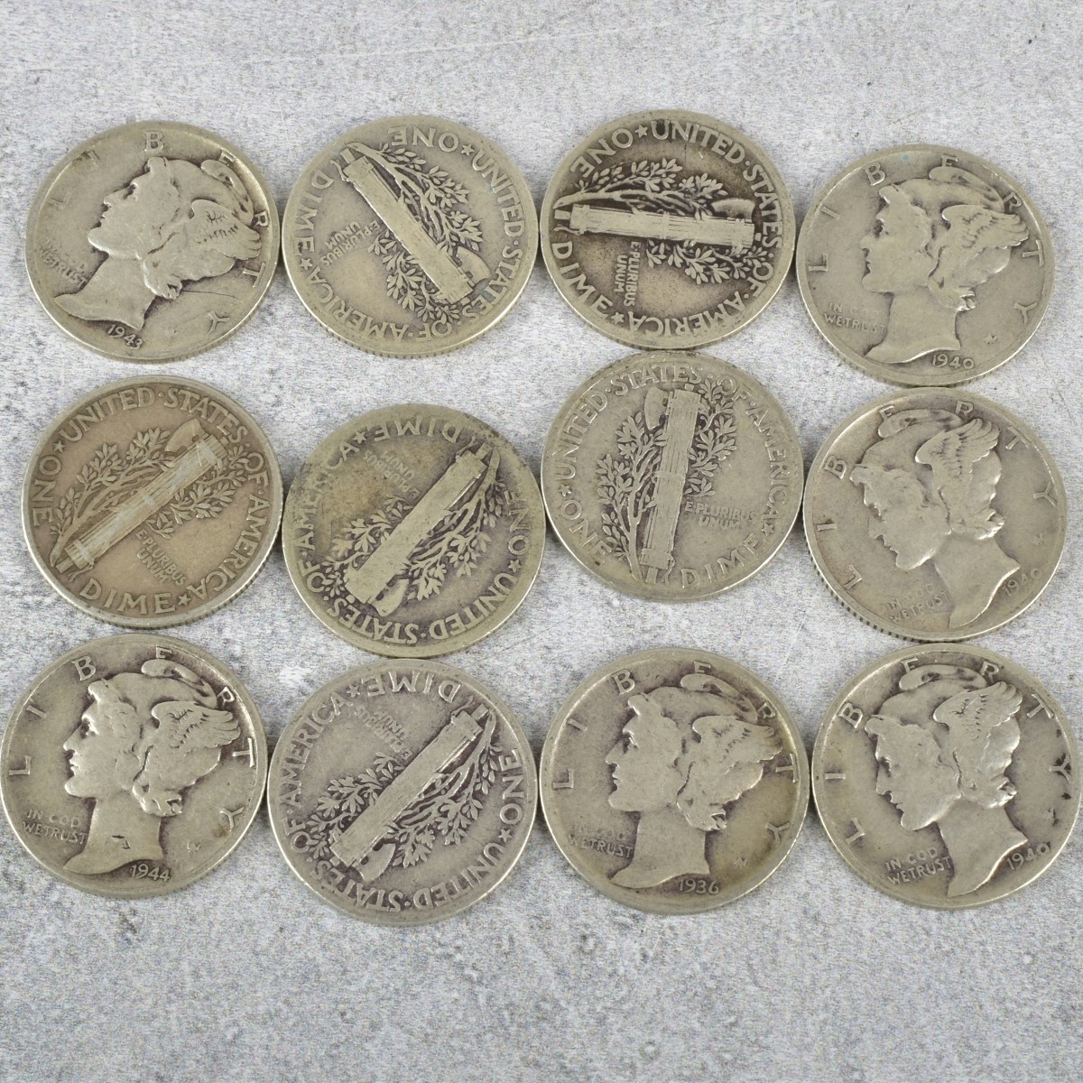 American Mercury Head Dimes