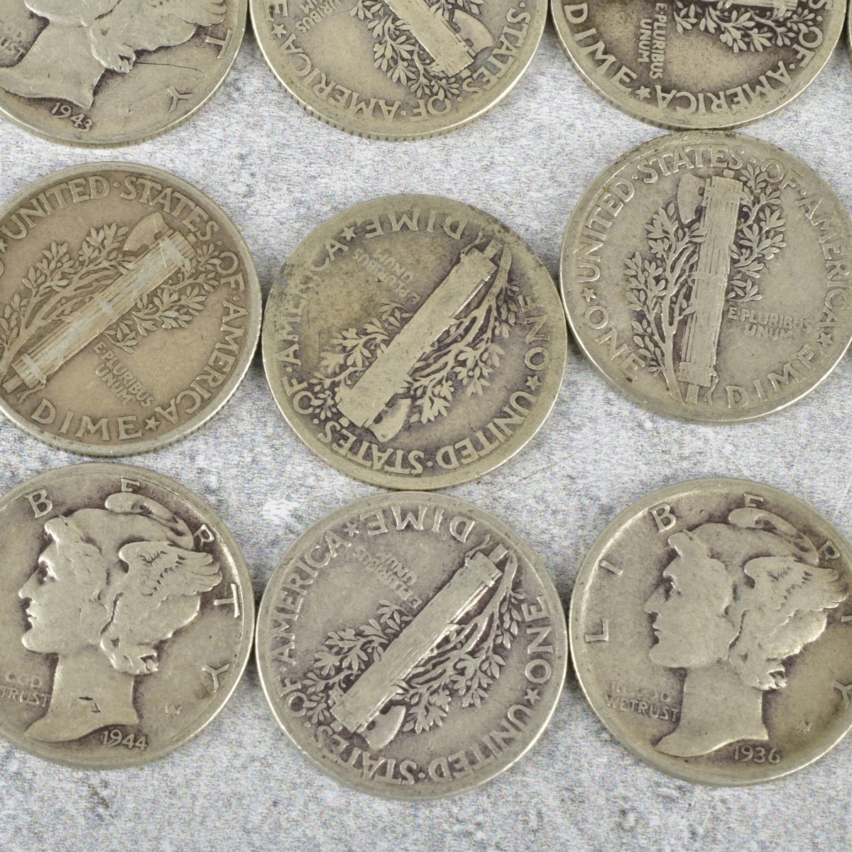 American Mercury Head Dimes