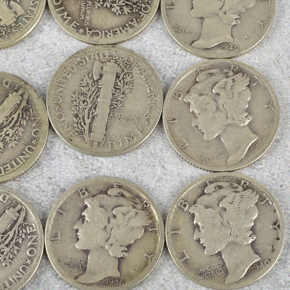 American Mercury Head Dimes