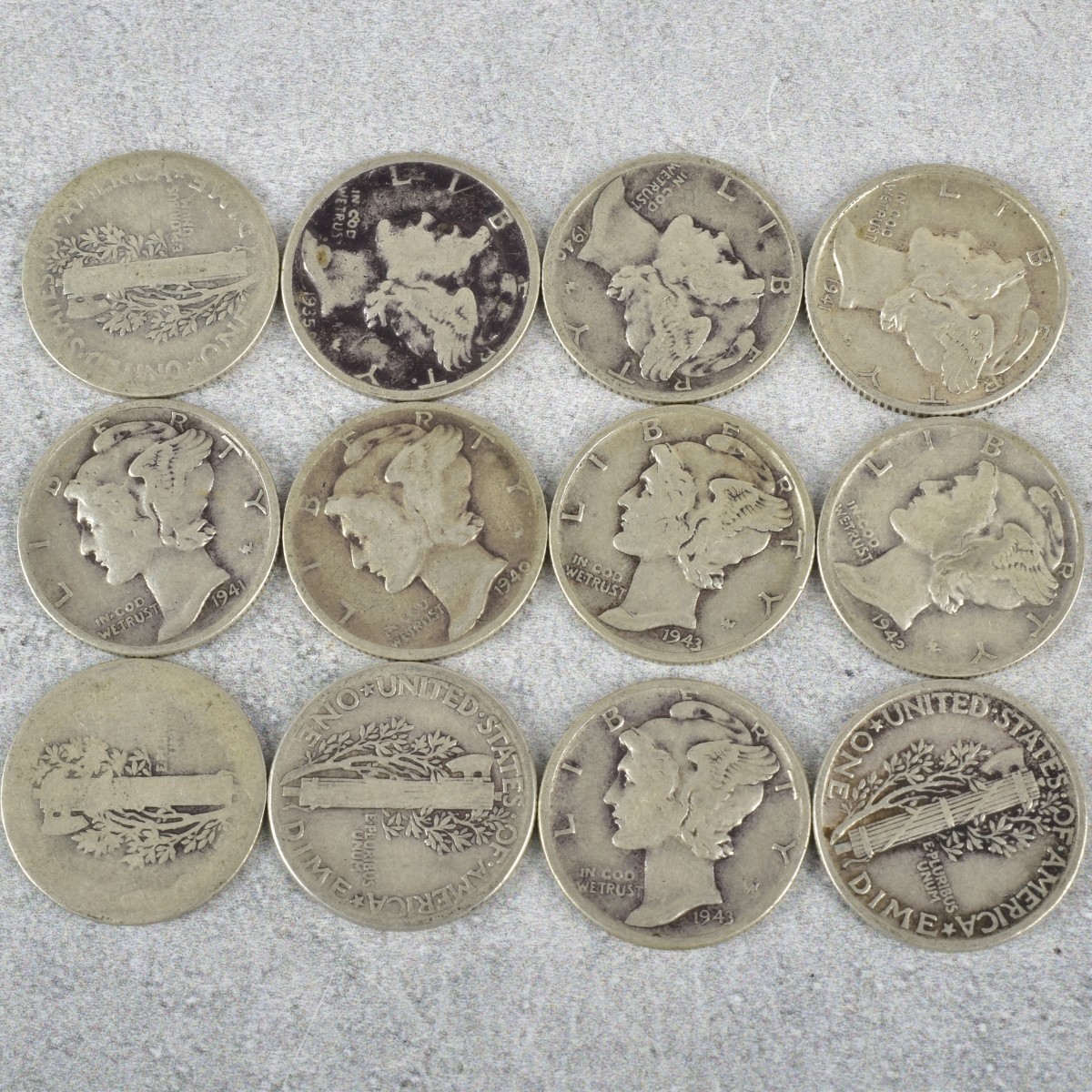 American Mercury Head Dimes