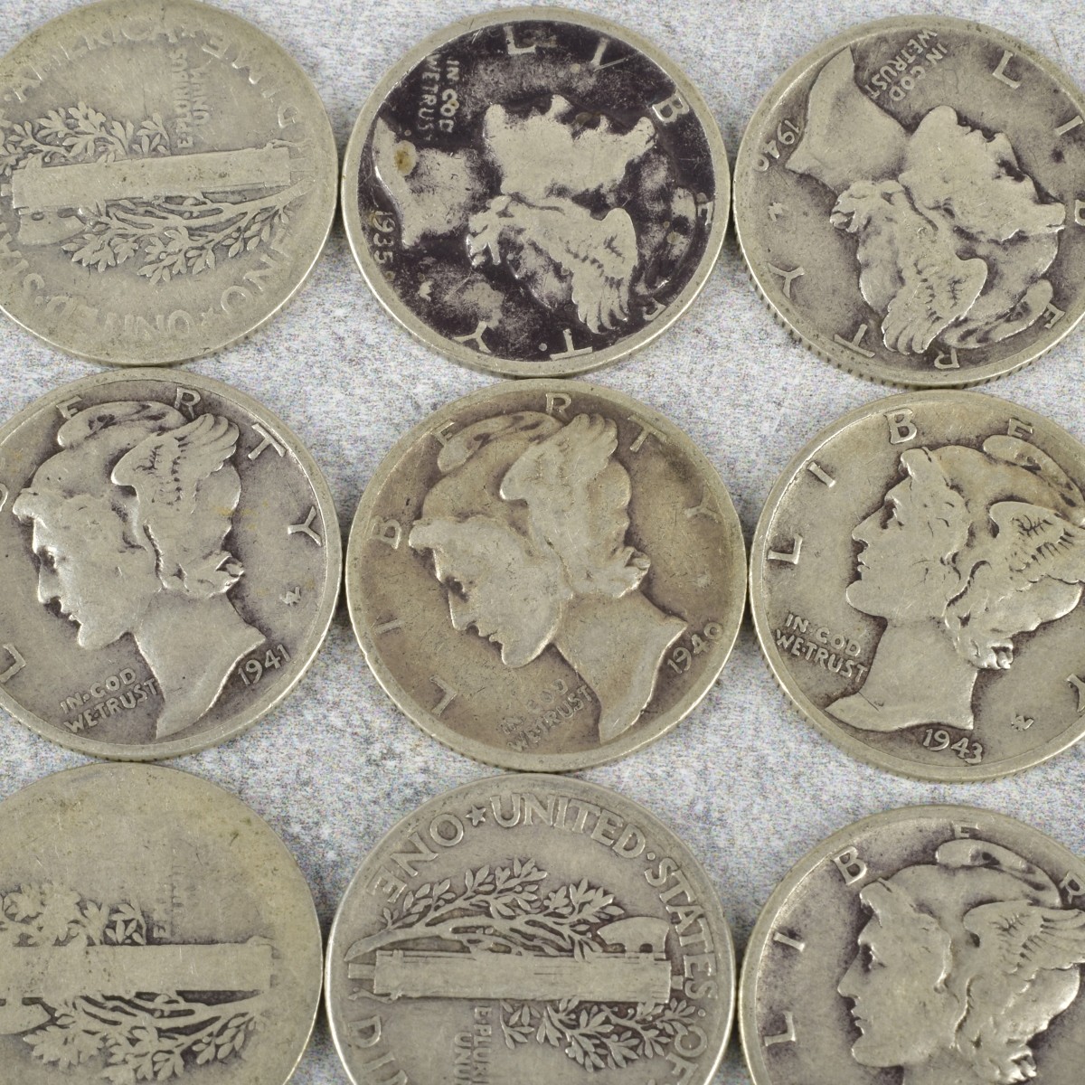 American Mercury Head Dimes