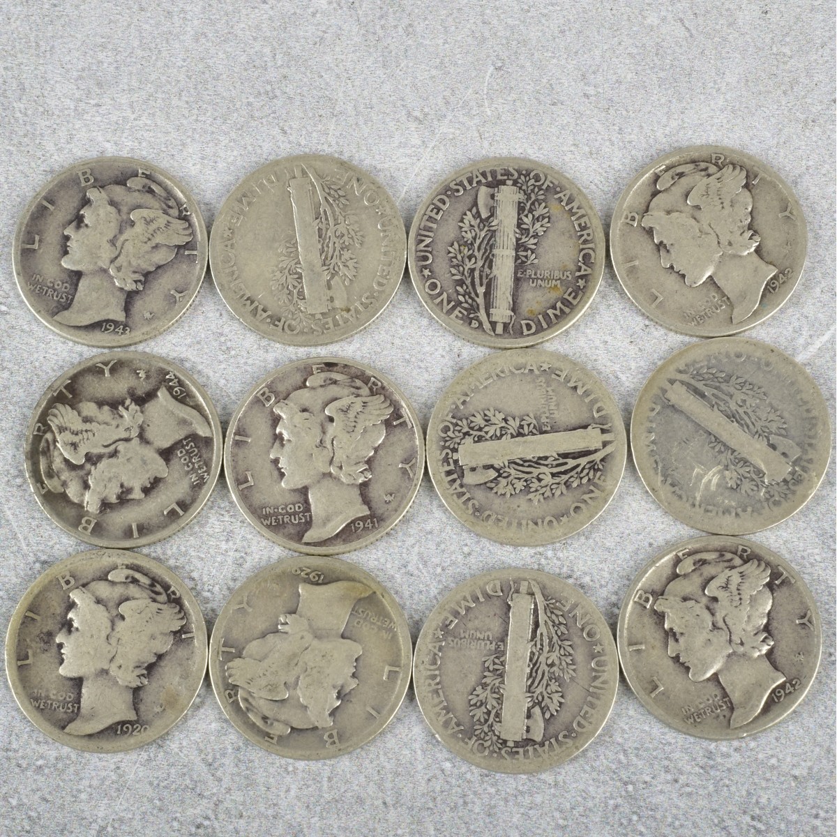 American Mercury Head Dimes
