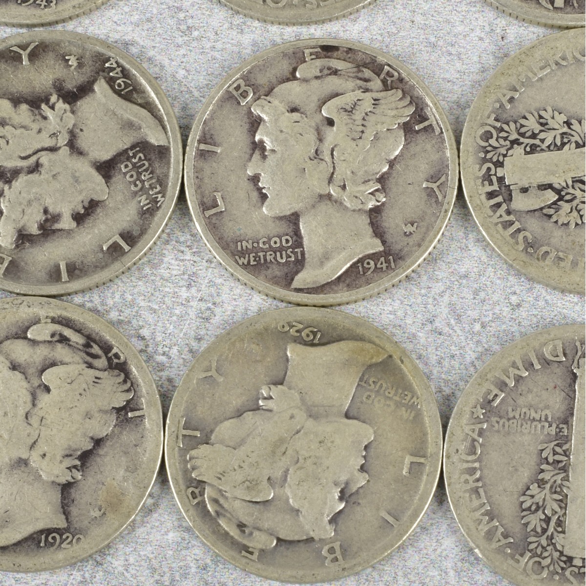 American Mercury Head Dimes