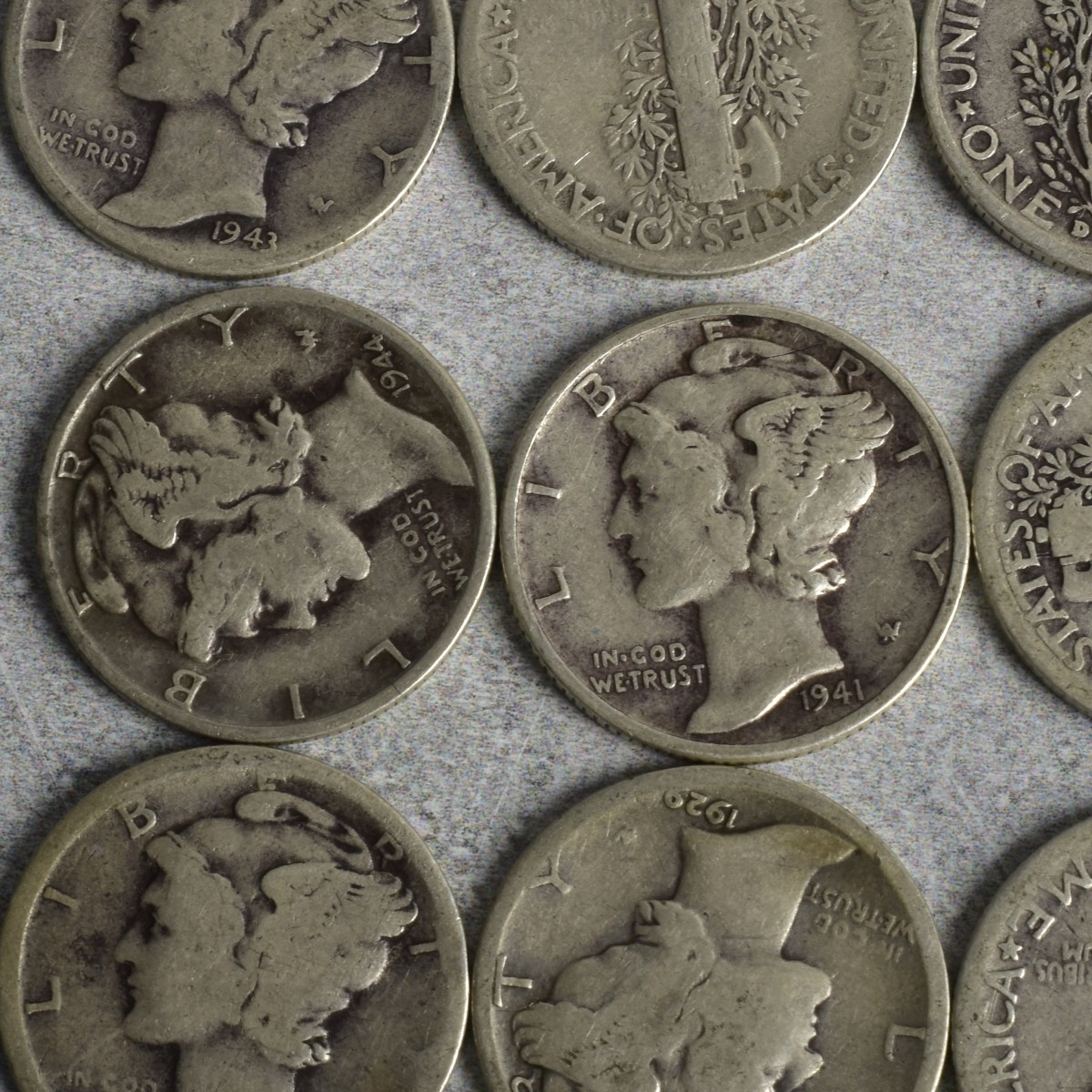 American Mercury Head Dimes