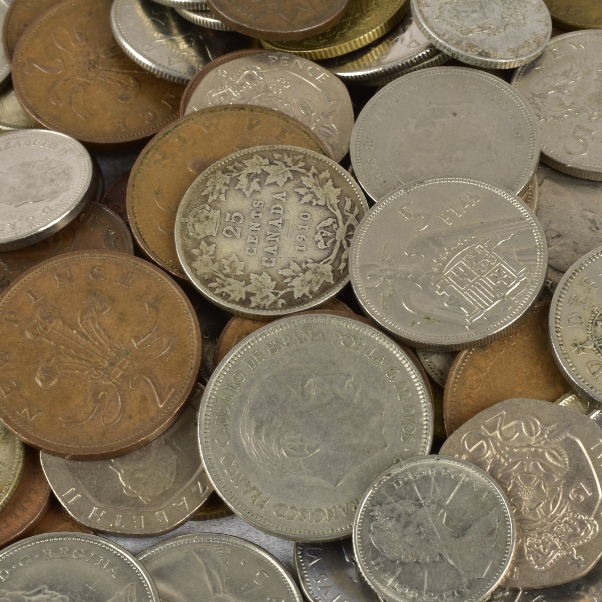 Lot of Assorted Foreign Coins