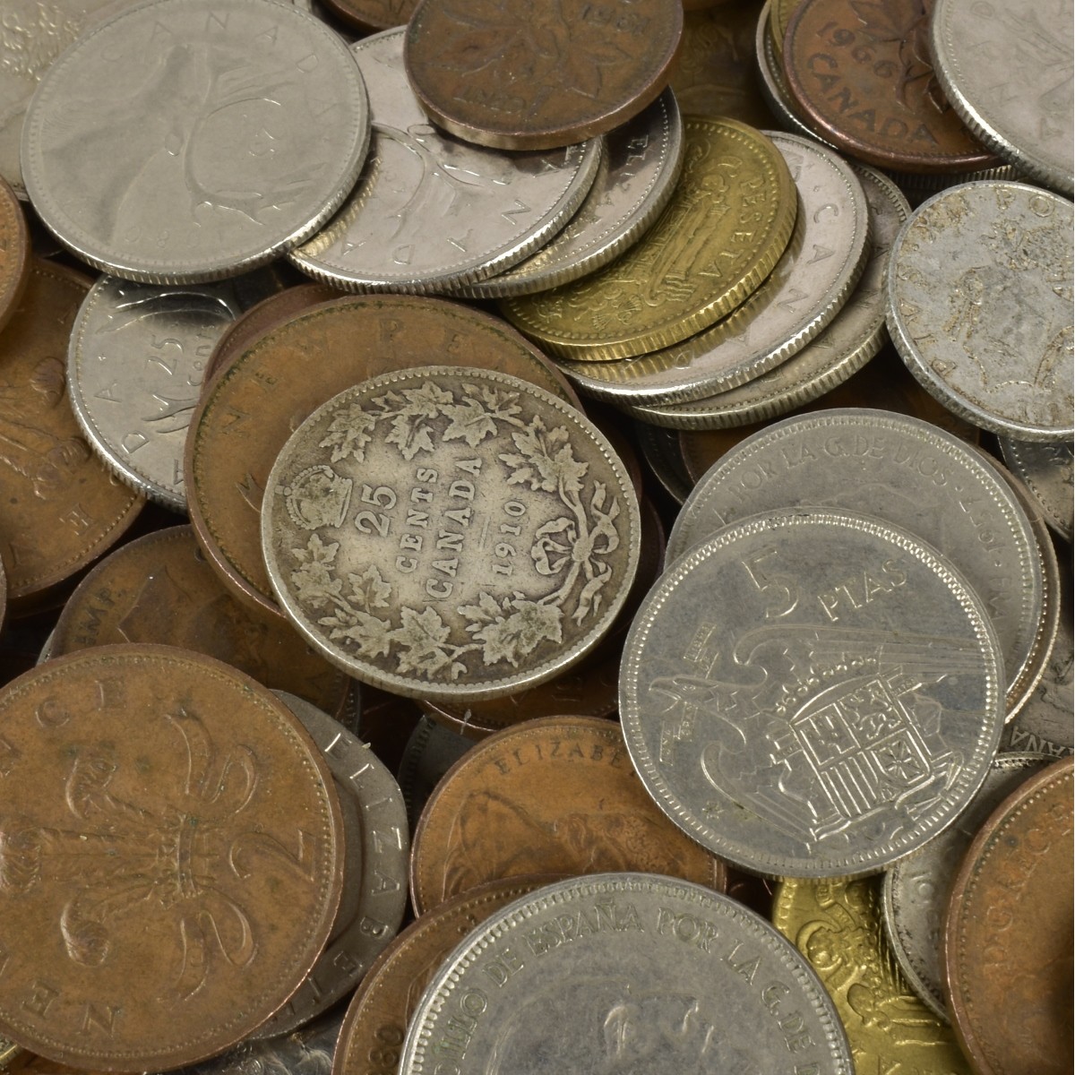 Lot of Assorted Foreign Coins