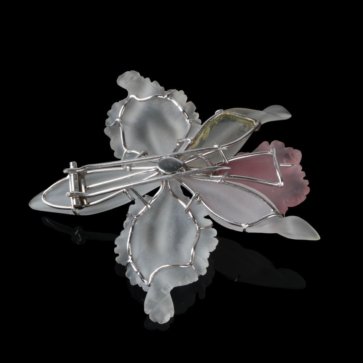 Quartz, Diamond and 18K Brooch
