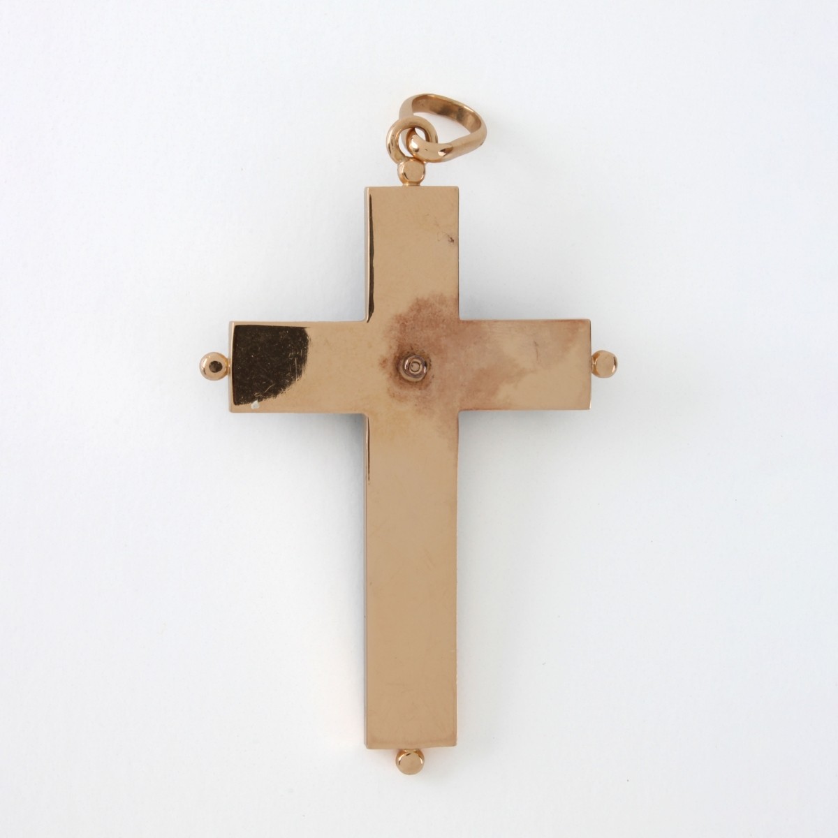 Onyx, Diamond, Pearl and 14K Cross Pendant