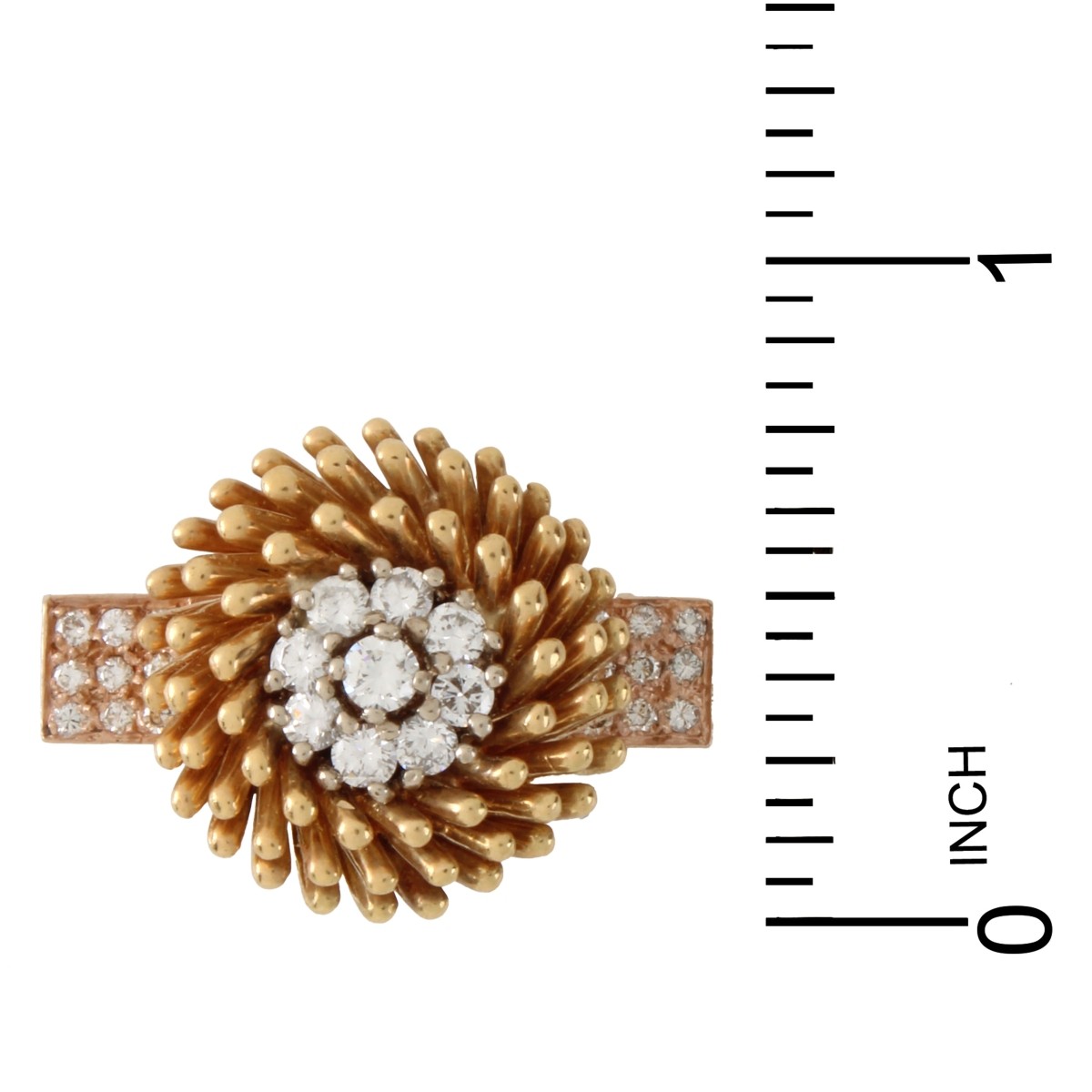 Diamond and 14K Pin