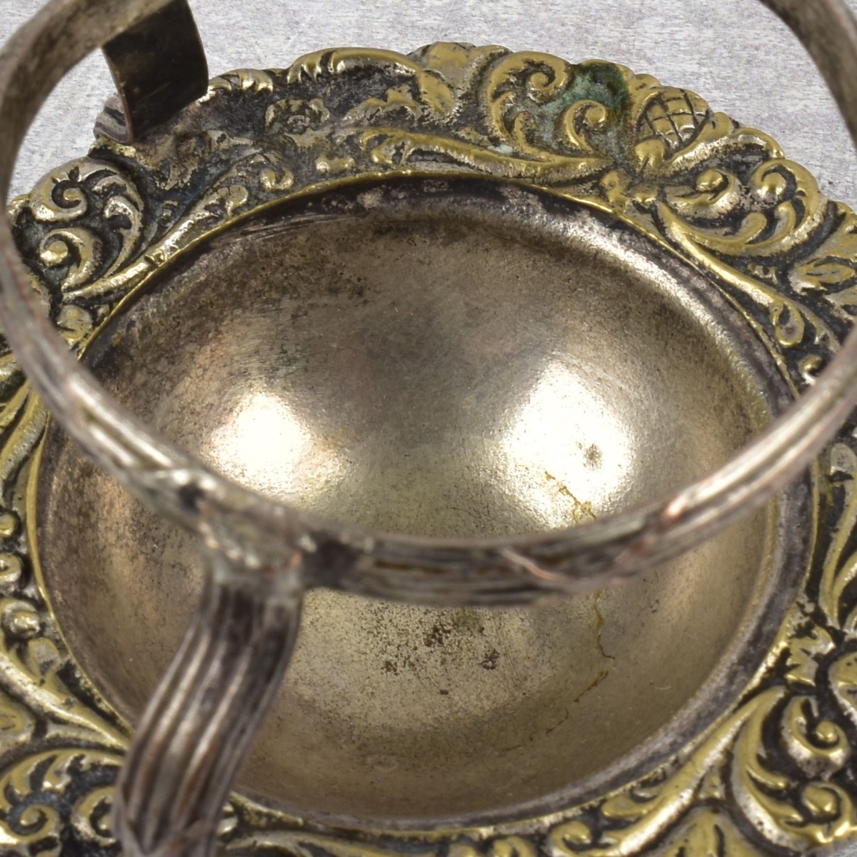 19th Century German 800 Silver Tea Strainer