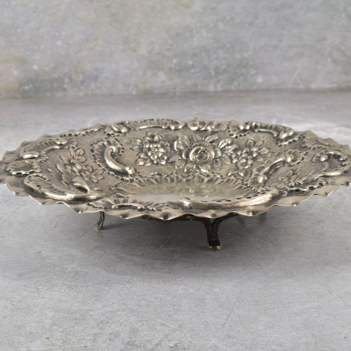 19th Century German 800 Silver Dish