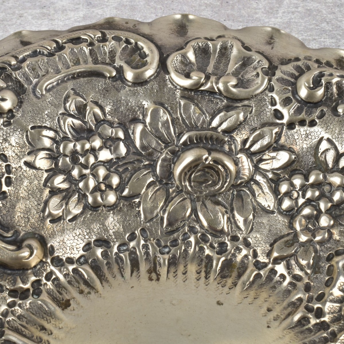 19th Century German 800 Silver Dish