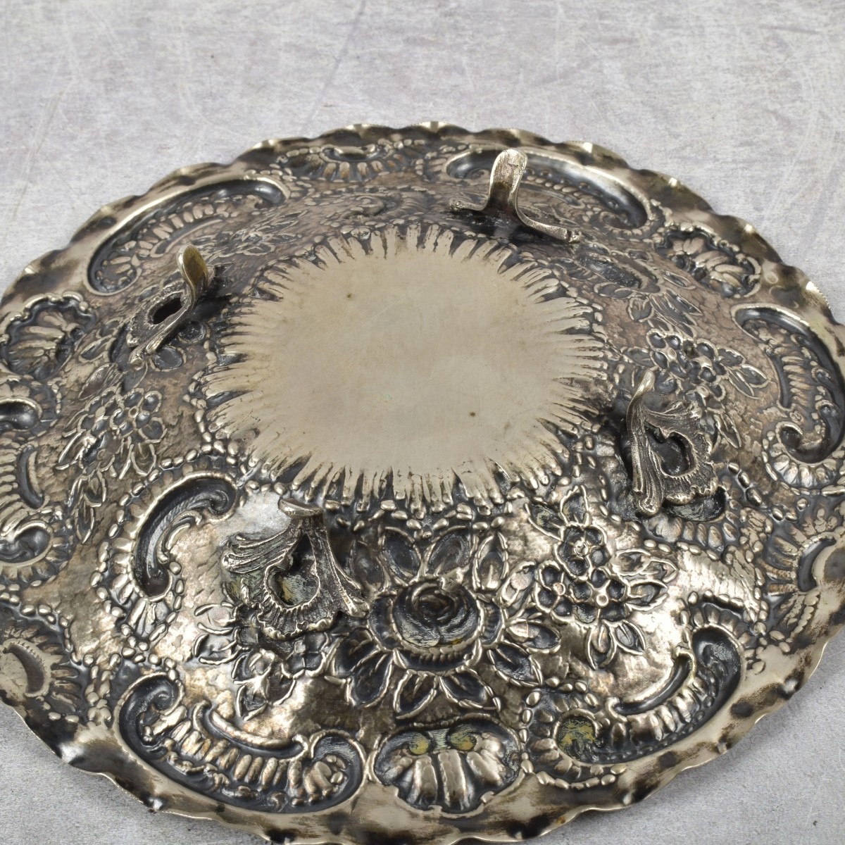 19th Century German 800 Silver Dish