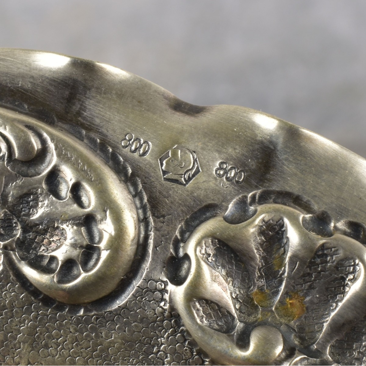 19th Century German 800 Silver Dish