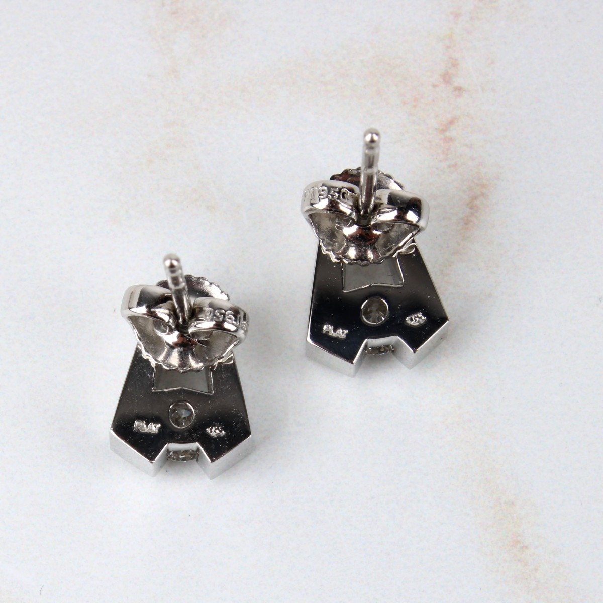 Diamond and Platinum Earrings