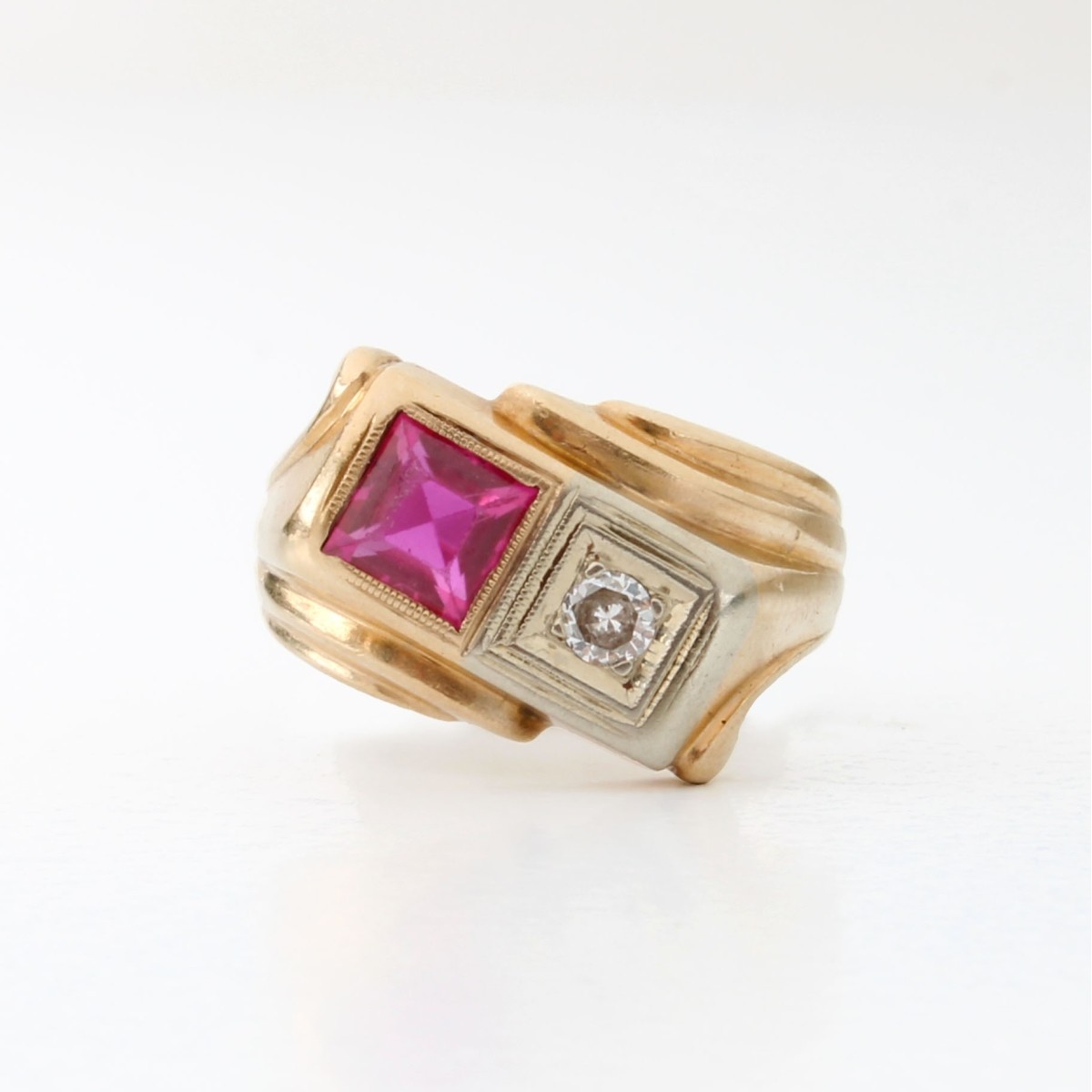 Diamond, Ruby and 14K Ring