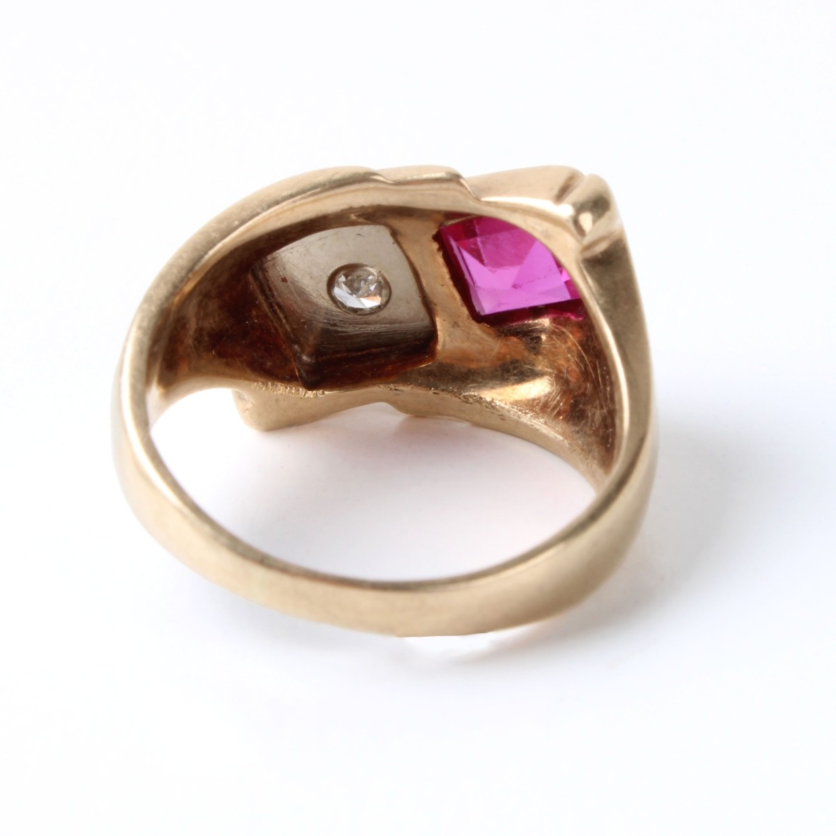 Diamond, Ruby and 14K Ring