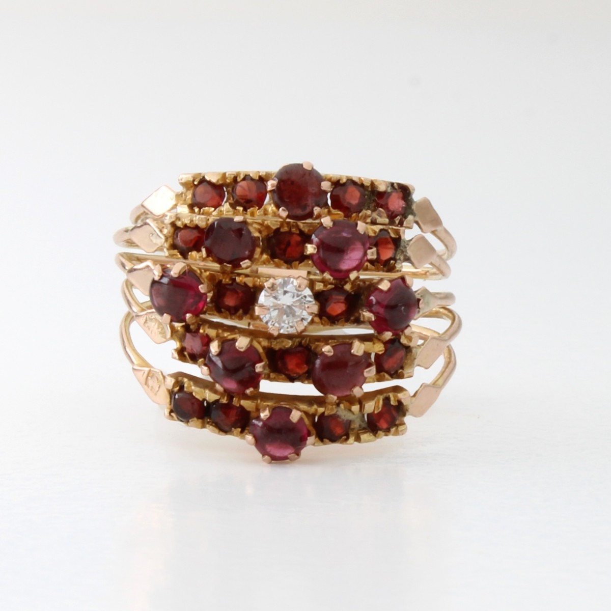 Diamond, Tourmaline and 14K Ring
