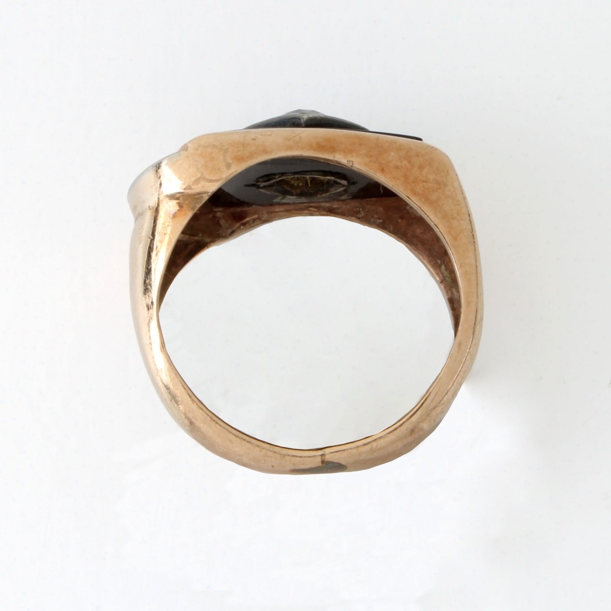 Diamond, Onyx and 10K Ring