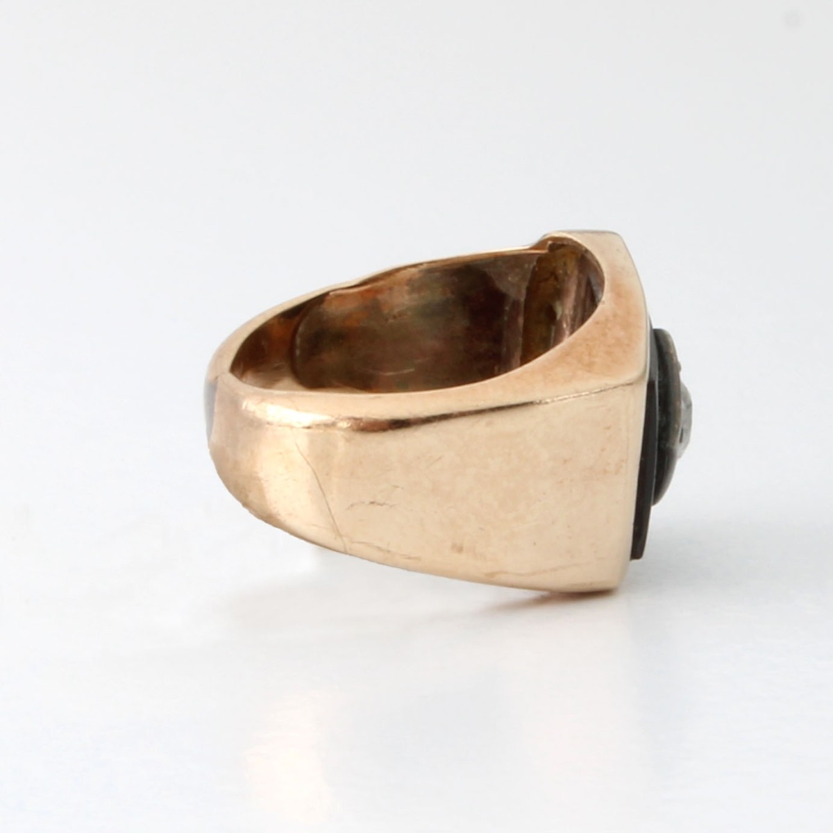 Diamond, Onyx and 10K Ring