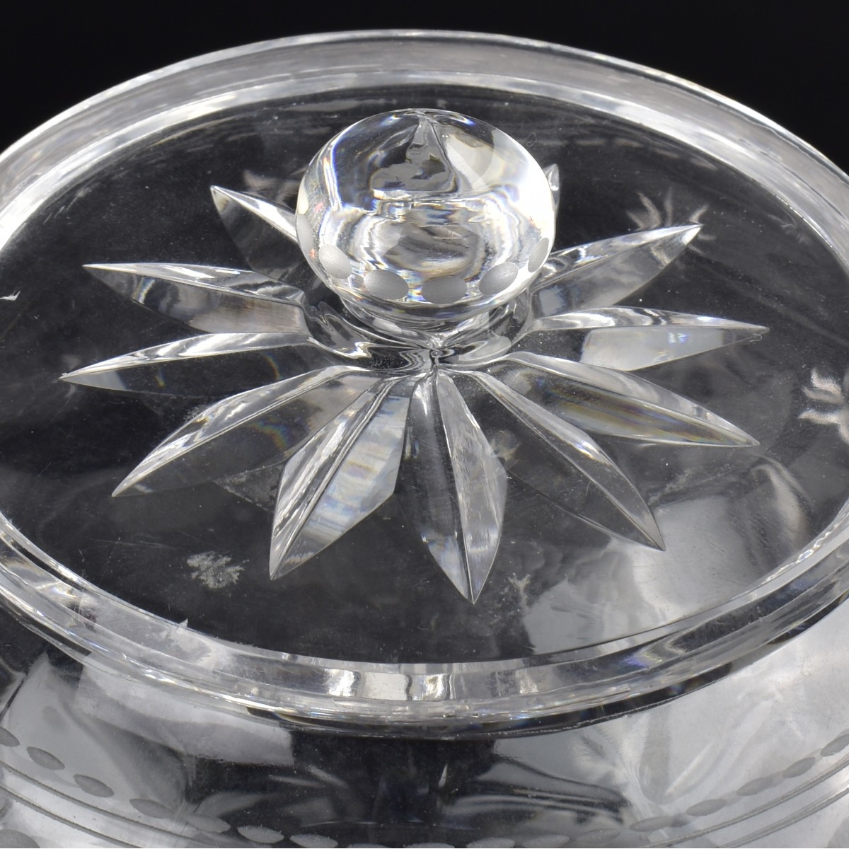 Antique Sinclaire Cut Glass Teapot