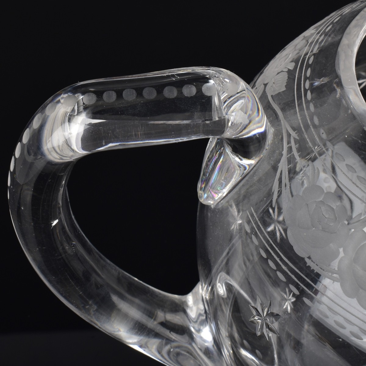 Antique Sinclaire Cut Glass Teapot