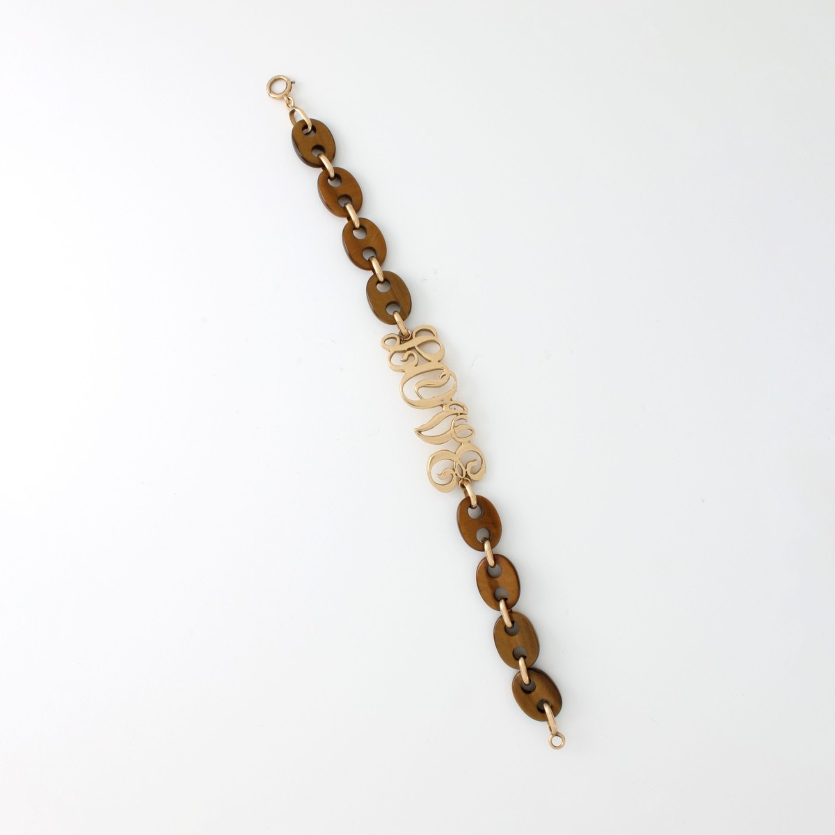 Tiger Eye and 14K Bracelet