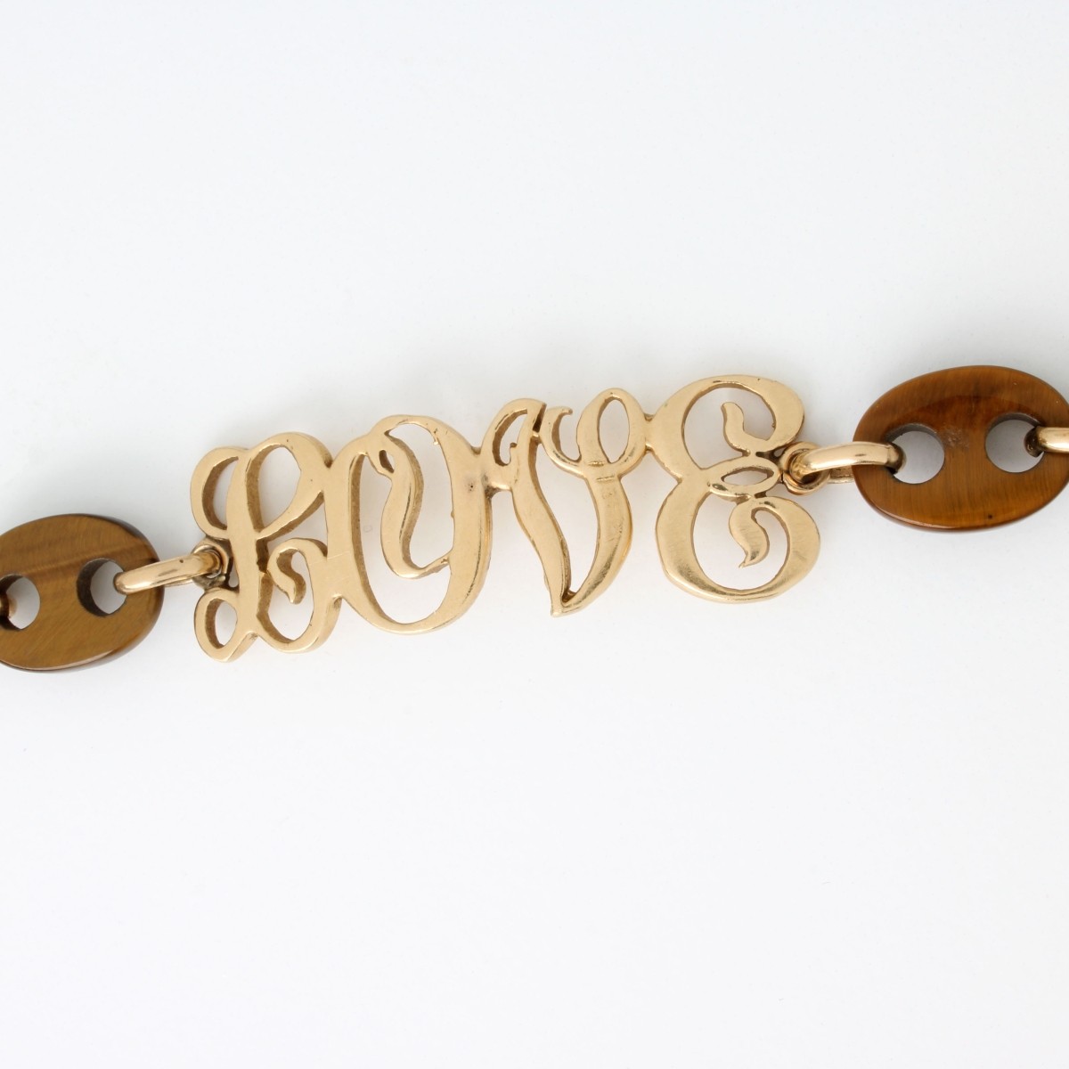 Tiger Eye and 14K Bracelet