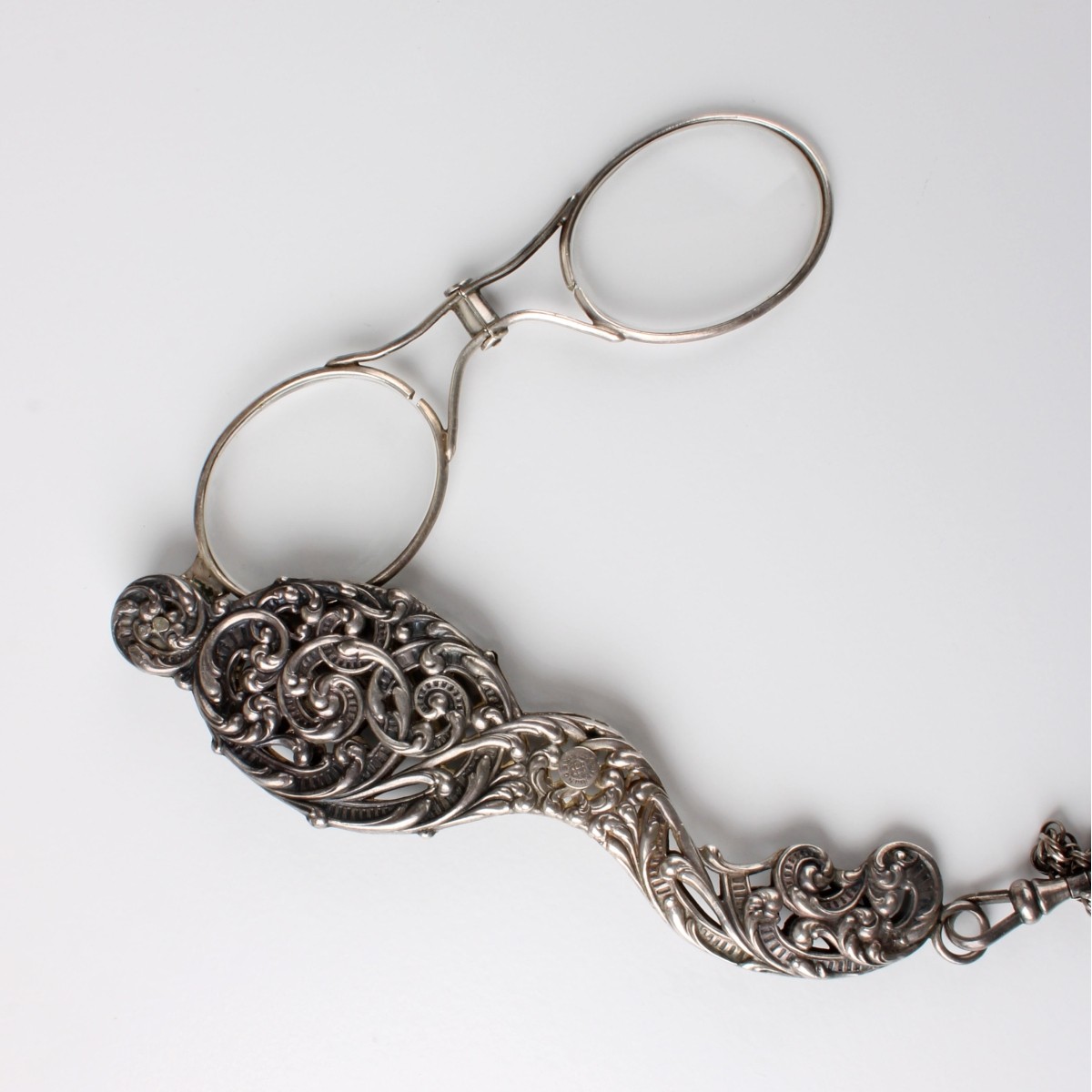 Antique Silver Lorgnette / Necklace