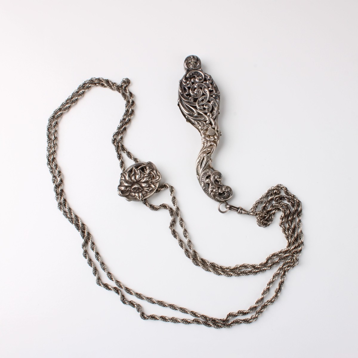 Antique Silver Lorgnette / Necklace