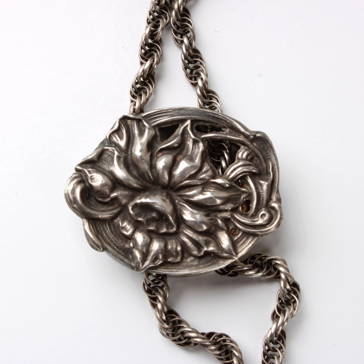 Antique Silver Lorgnette / Necklace