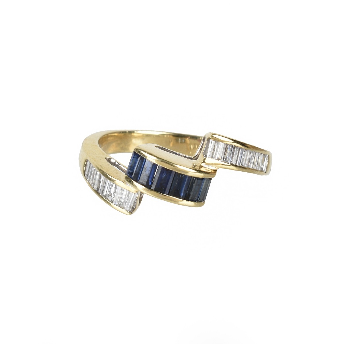Diamond, Sapphire and 18K Ring