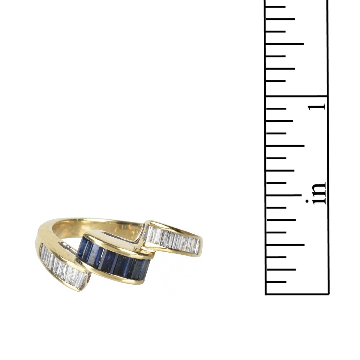 Diamond, Sapphire and 18K Ring