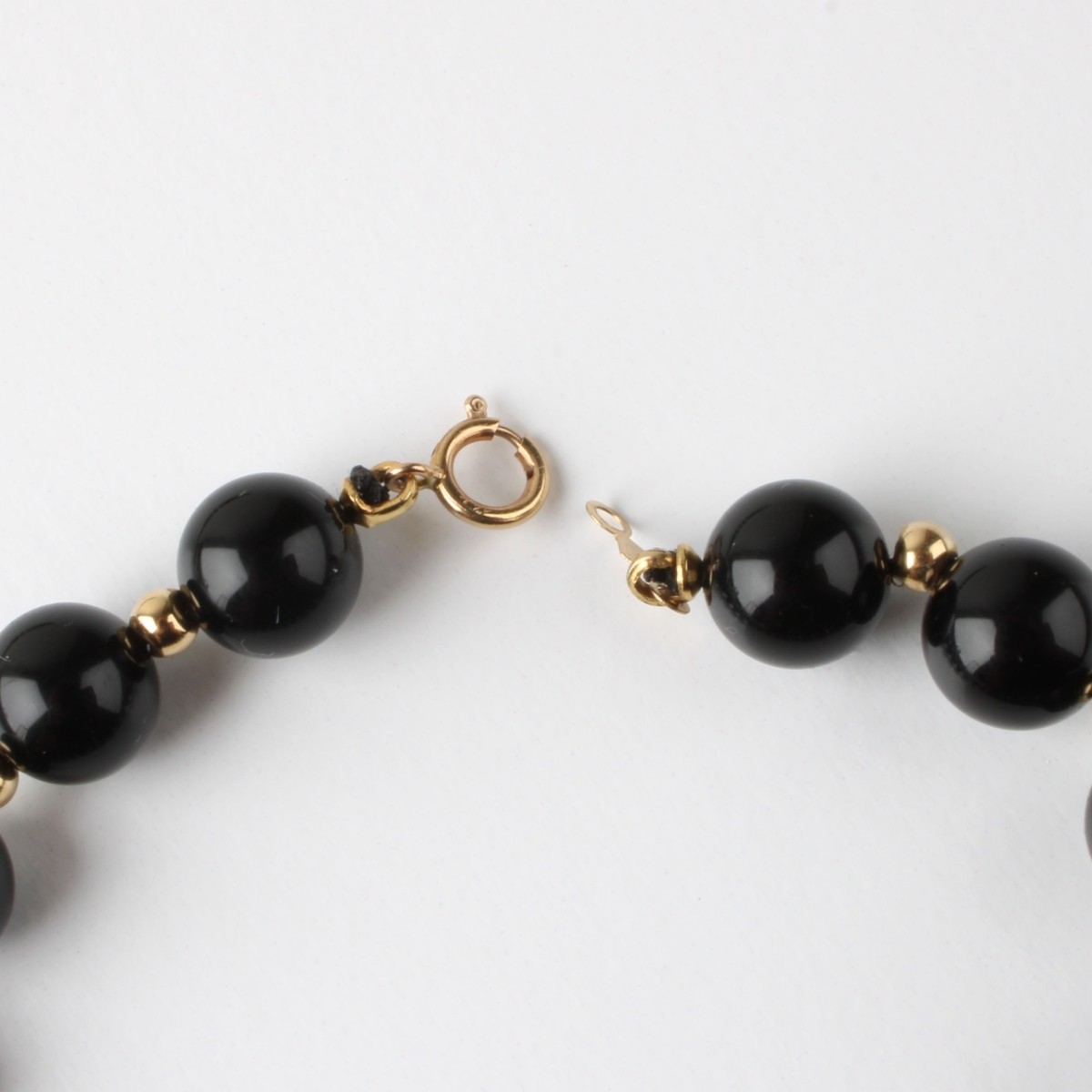 Onyx and 14K Necklace and Bracelet