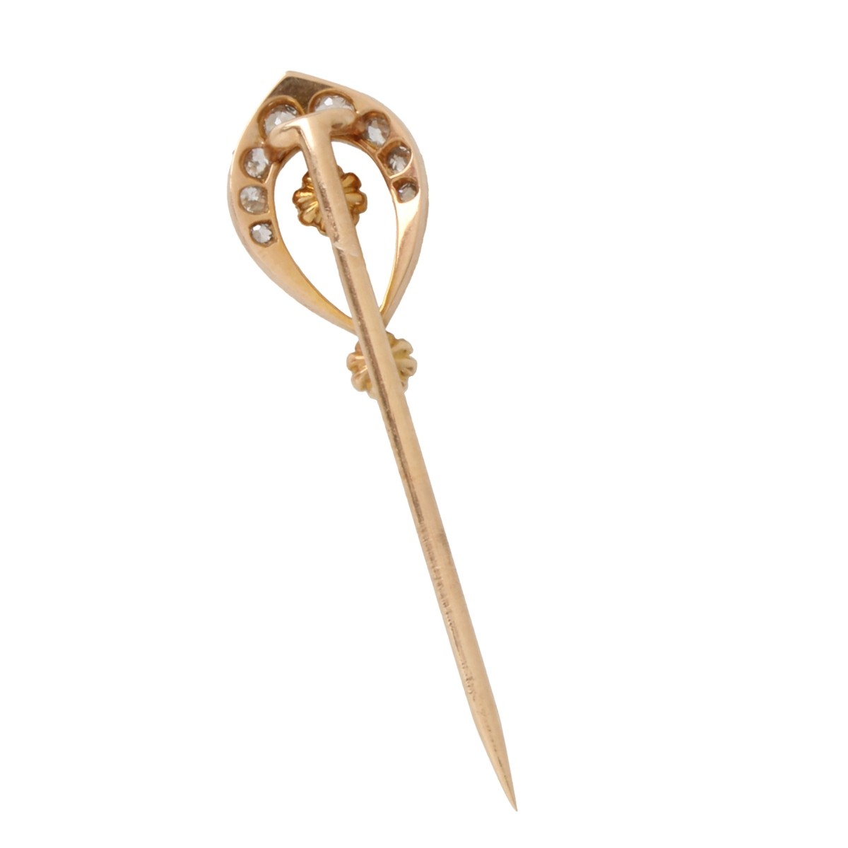 Diamond, Pearl and 14K Stickpin