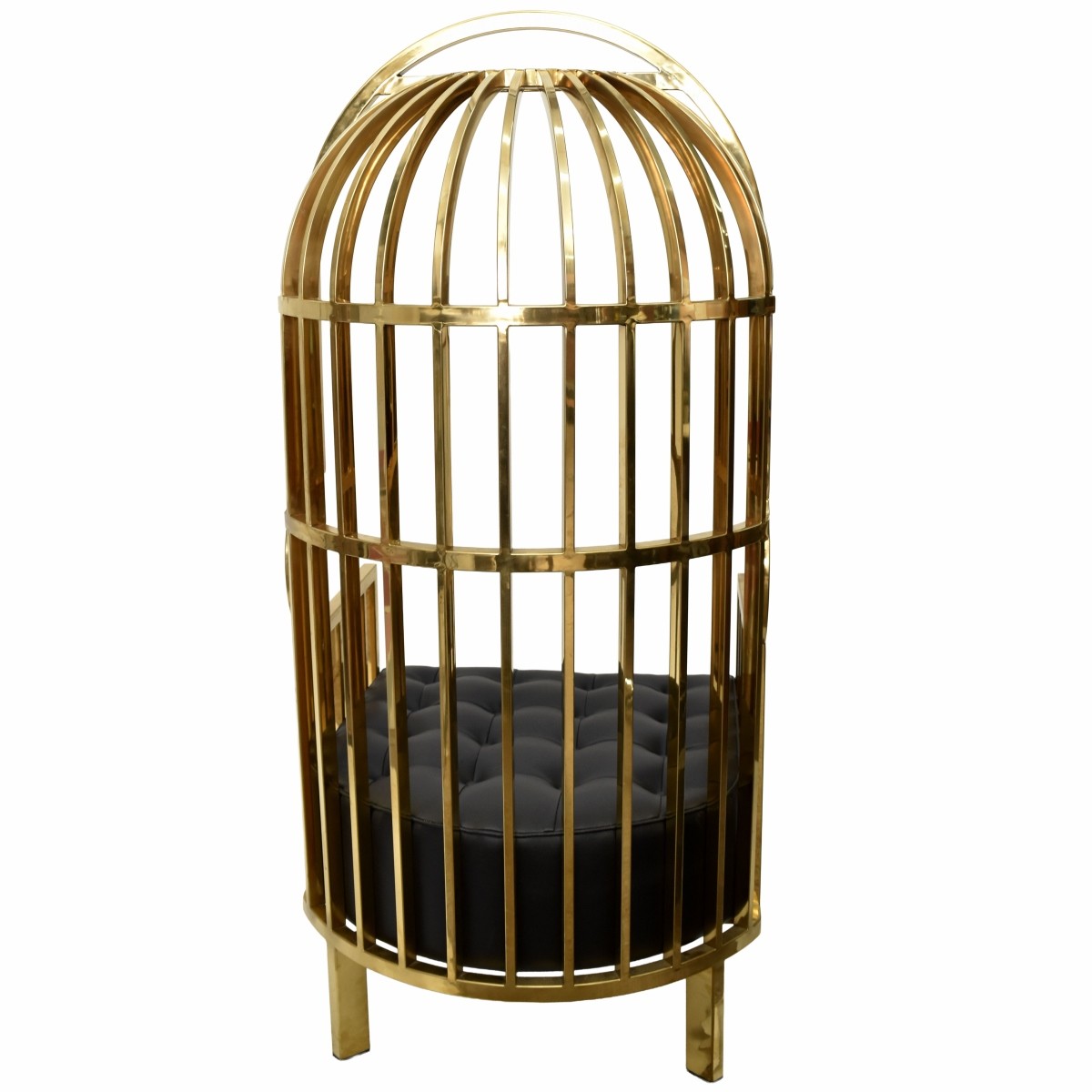 Vintage Pair of Brass Birdcage Chairs