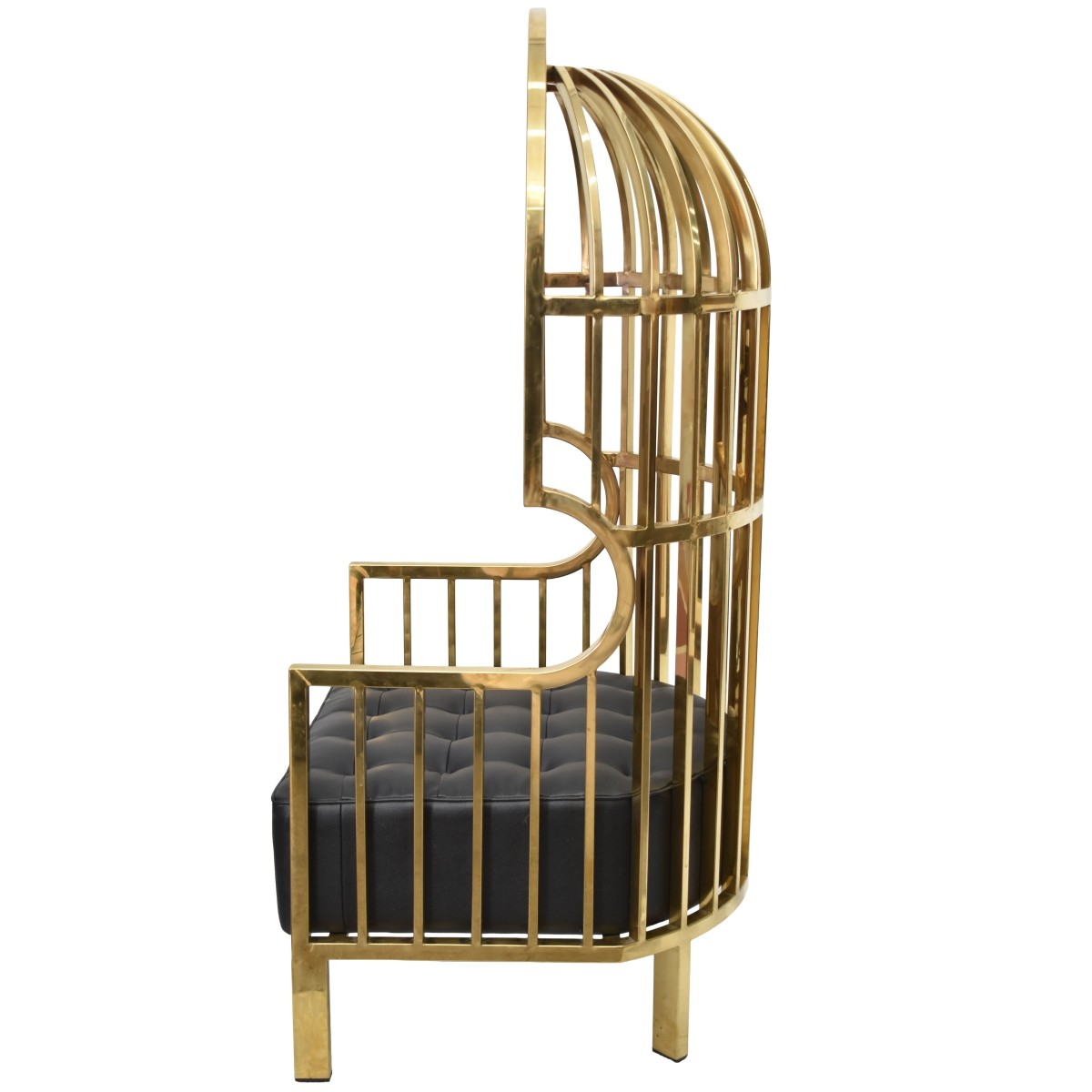 Vintage Pair of Brass Birdcage Chairs