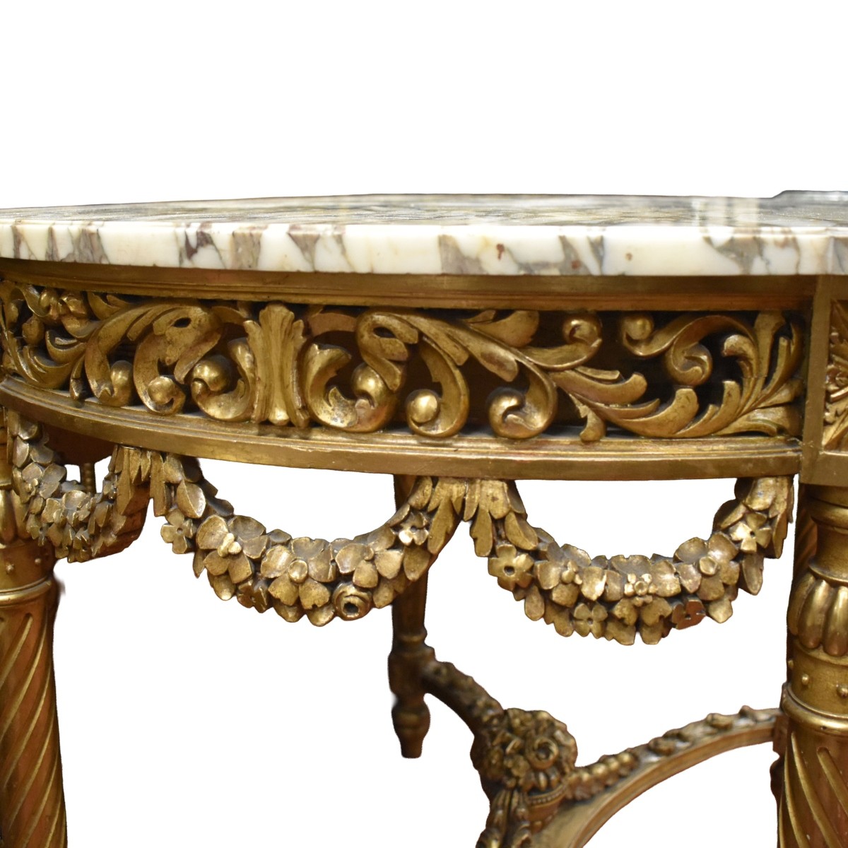 Gilt Wood Marble Top Table