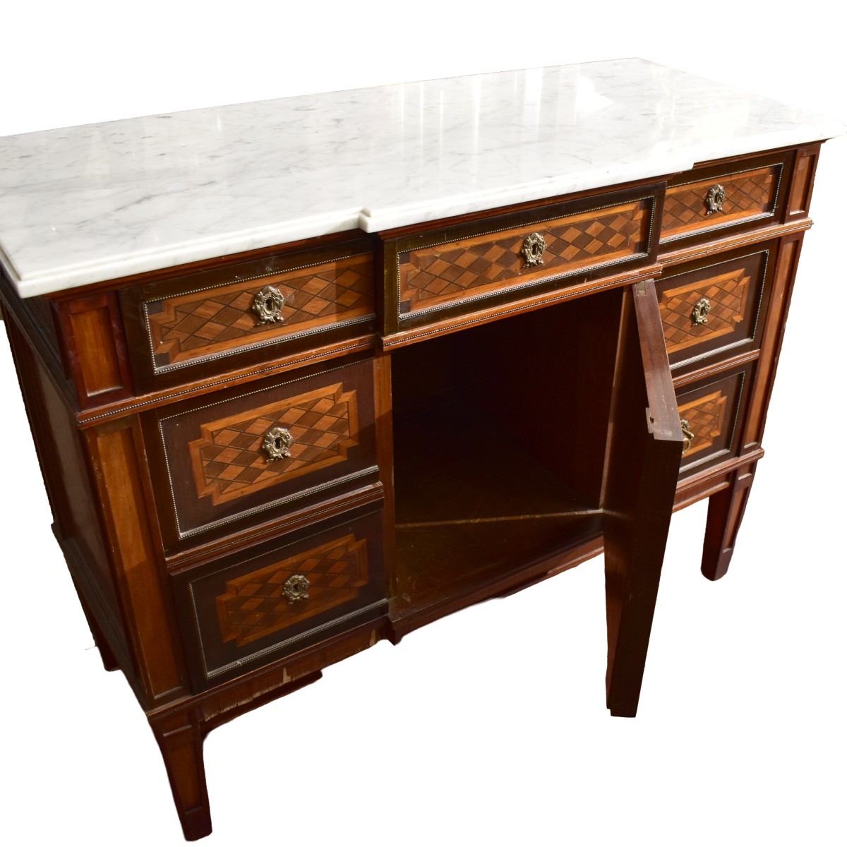 Louis XVI Style Inlaid Wood Table