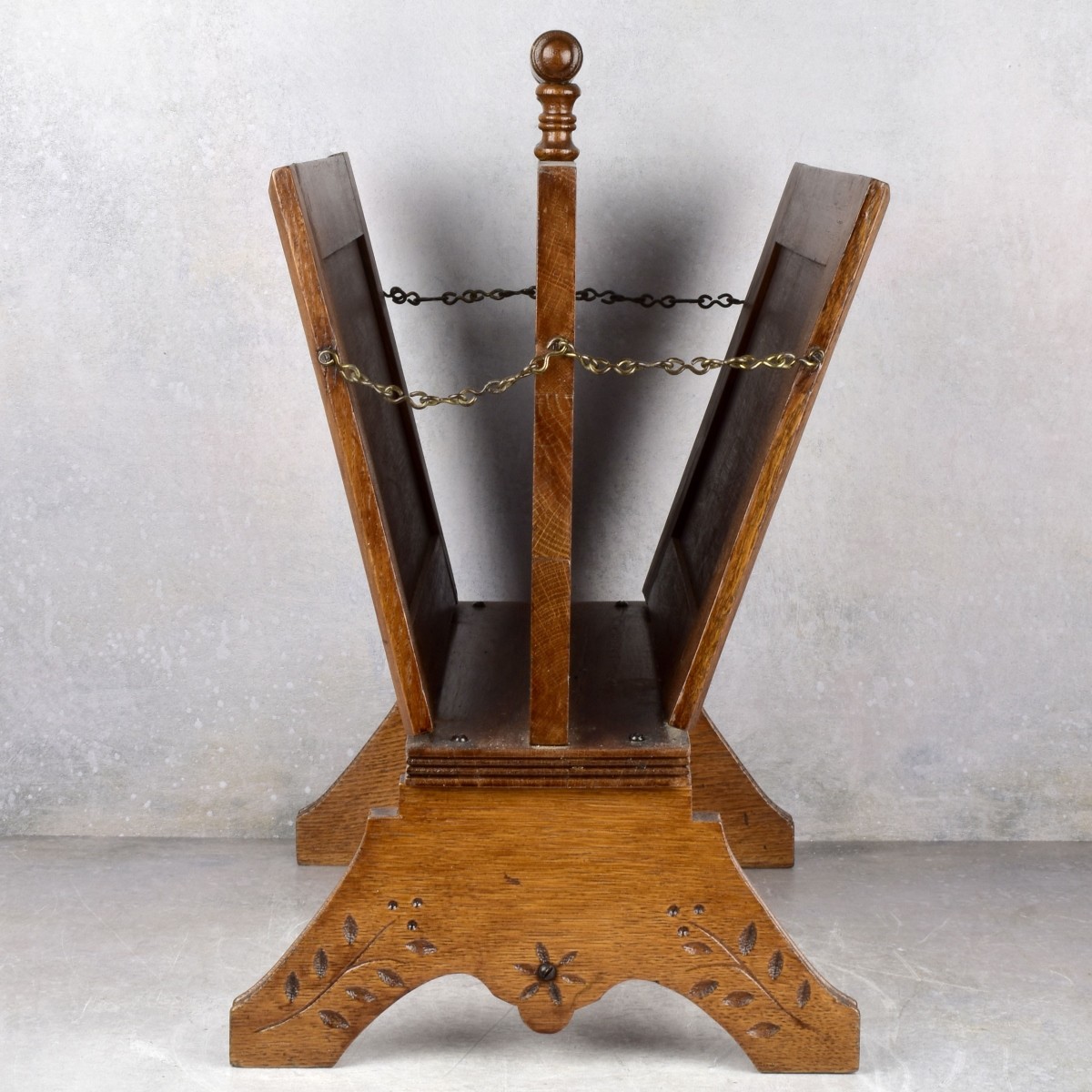 Victorian American Oak Magazine Rack