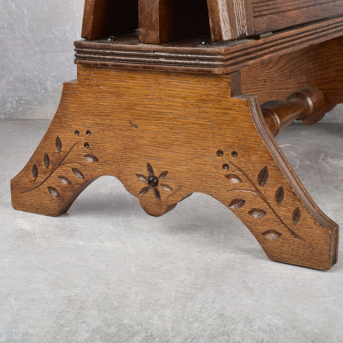 Victorian American Oak Magazine Rack