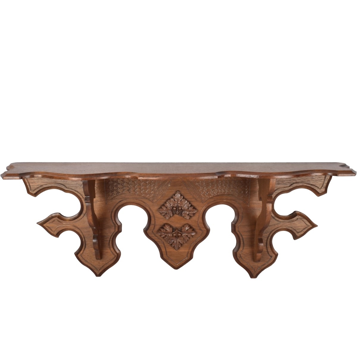 Antique French Carved Oak Wall Shelf