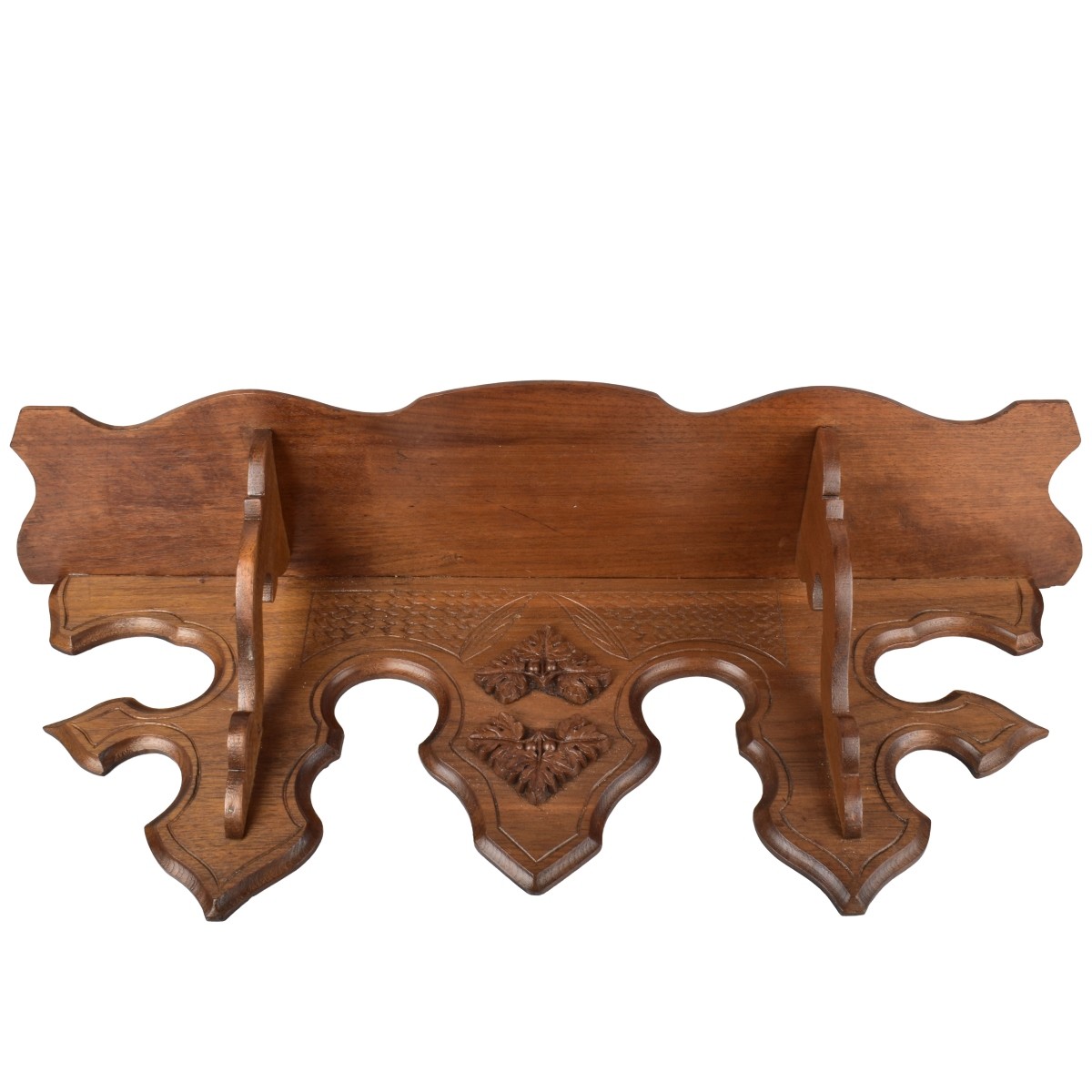 Antique French Carved Oak Wall Shelf