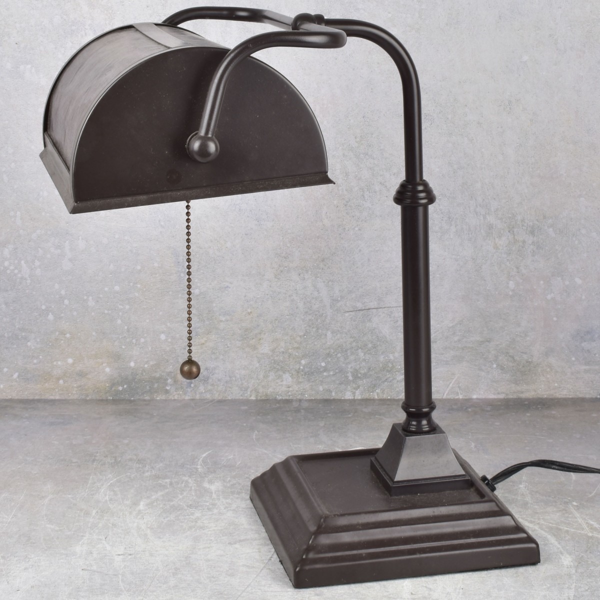 Mid-century Metal Bankers Desk Lamp